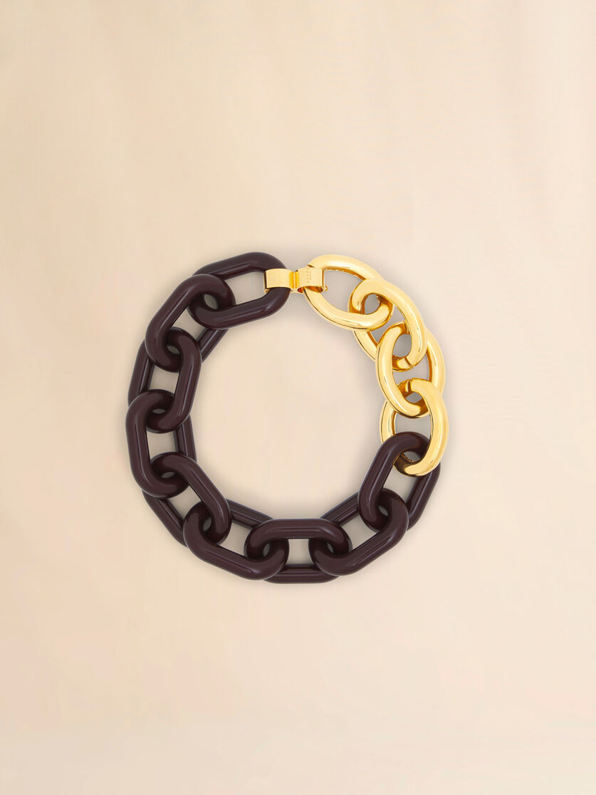 stutterheim x marni Brown resin chain necklace