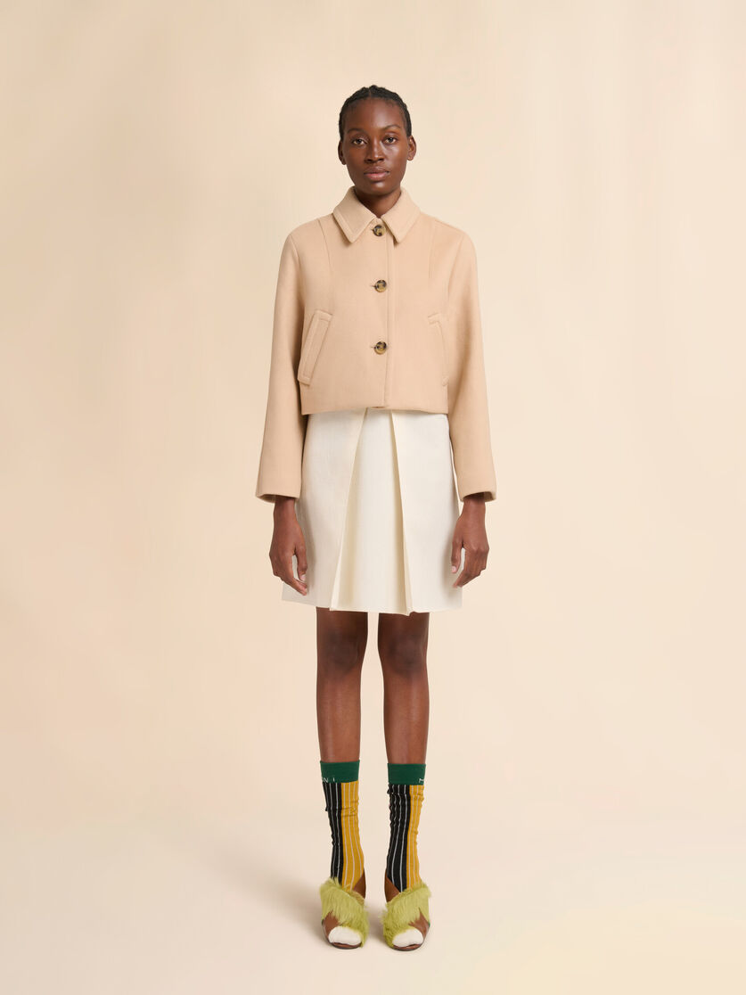 Stutterheim X Marni Camel Felt Cropped Jacket