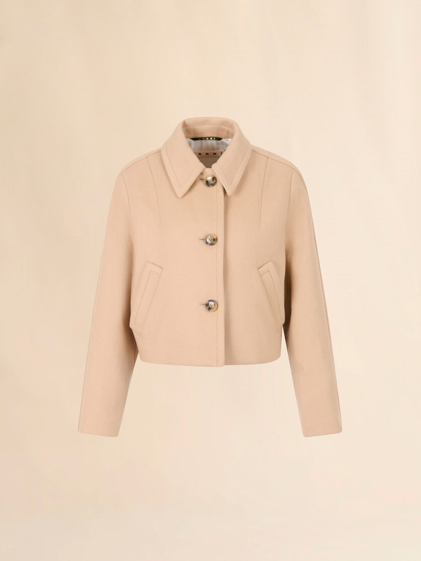 stutterheim x marni Camel felt cropped jacket