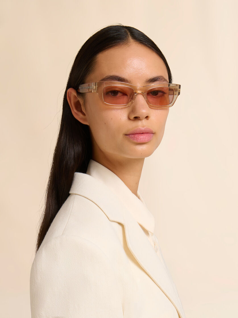 Stutterheim X Marni Clear Cream Haicli Sunglasses