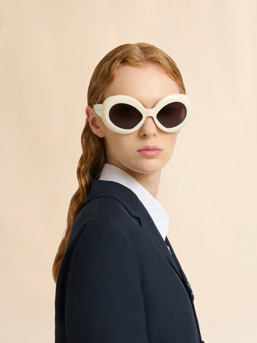 Stutterheim X Marni Cream Lake Of Fire Sunglasses