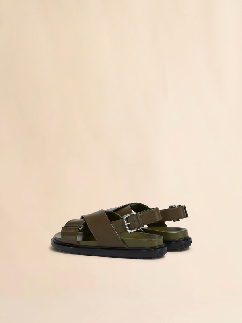 Stutterheim X Marni Deep Green Leather Fussbett