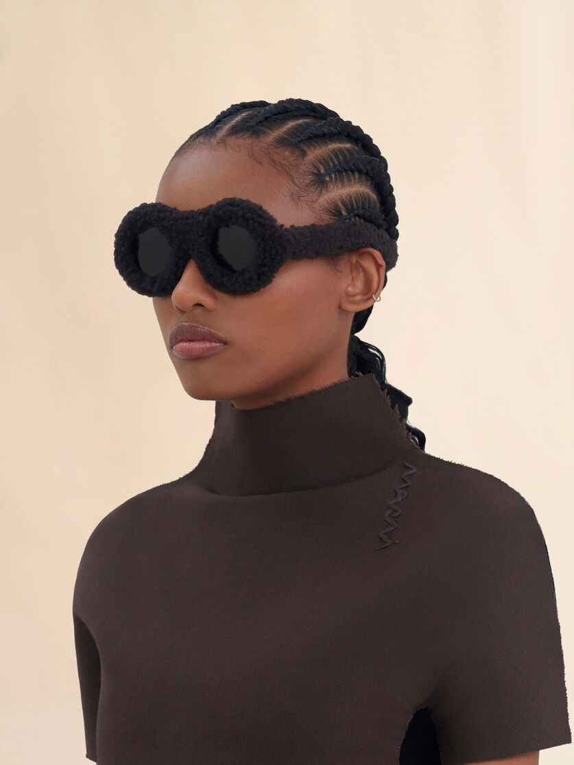 Stutterheim X Marni Furry Black Jantu Sunglasses