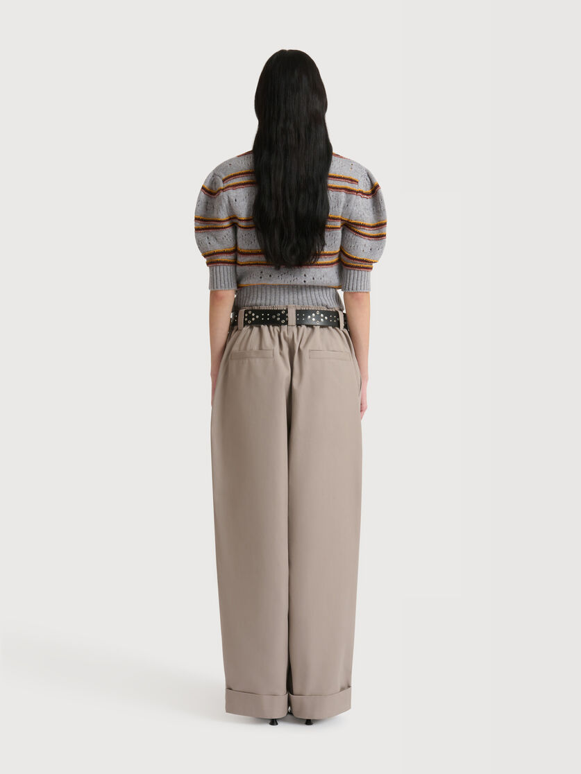 Stutterheim X Marni Gray Canvas Pants With Pleats