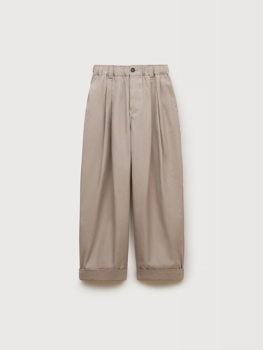 stutterheim x marni Gray canvas pants with pleats