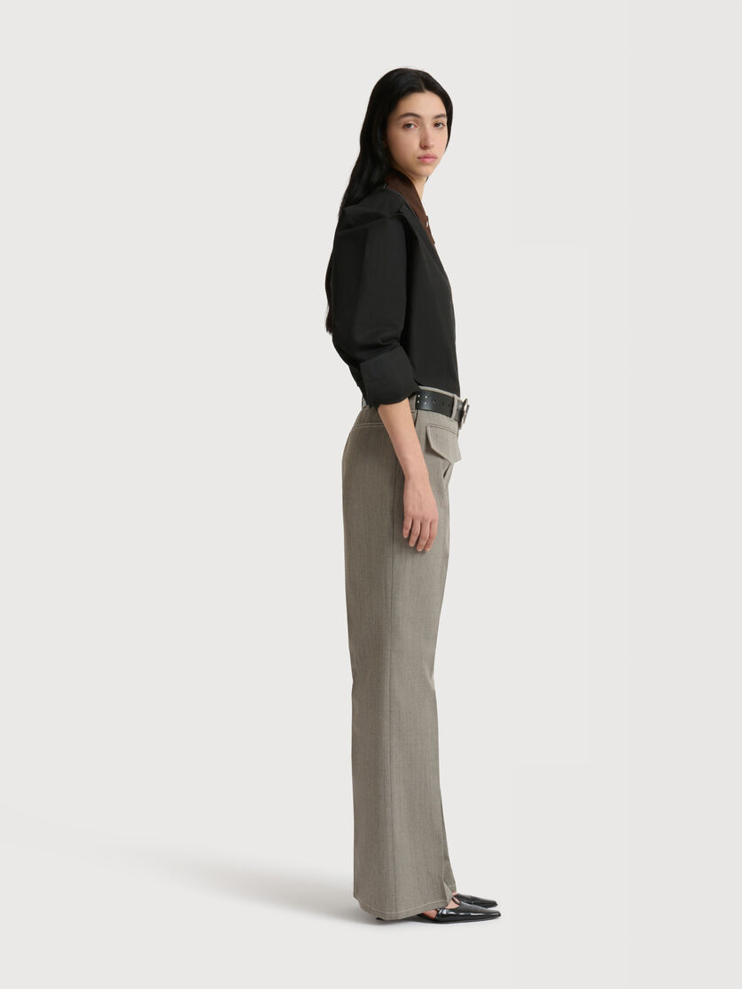 Stutterheim X Marni Gray Wool Pants With Pocket