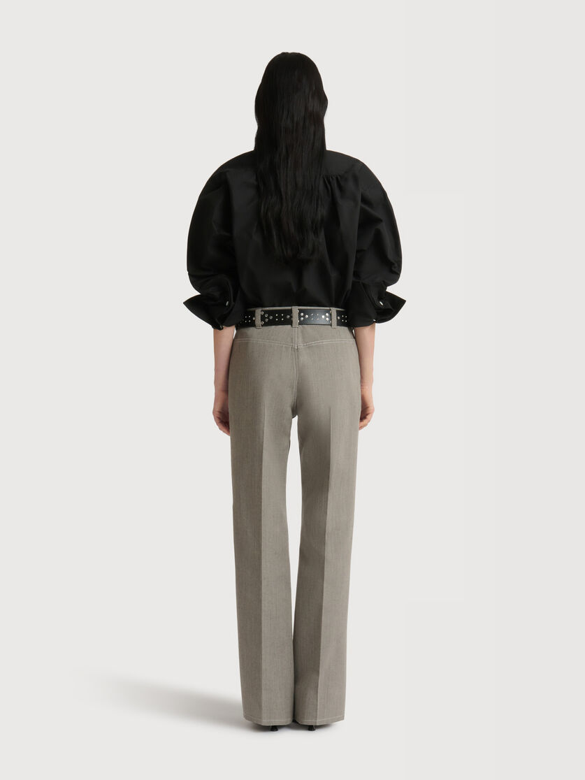 Stutterheim X Marni Gray Wool Pants With Pocket