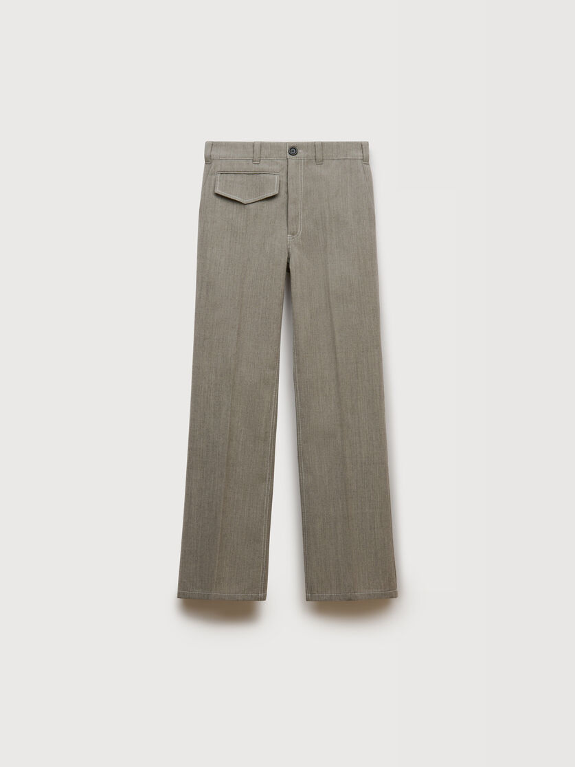 stutterheim x marni Gray wool pants with pocket