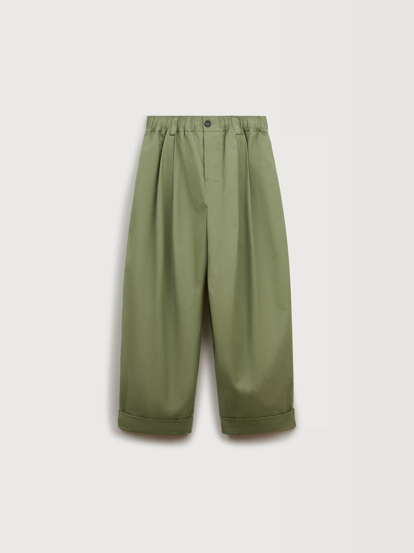 stutterheim x marni Green canvas pants with pleats