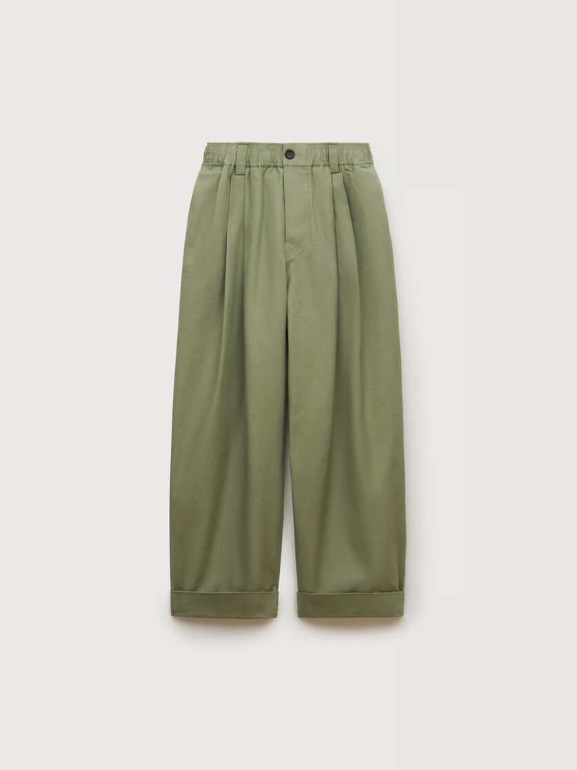 stutterheim x marni Green canvas pants with pleats