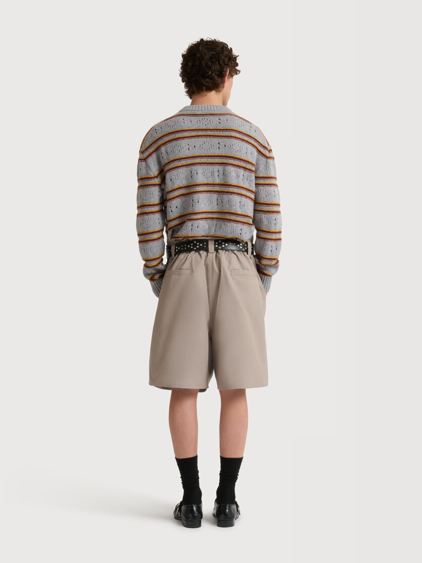 Stutterheim X Marni Grey Canvas Shorts With Pleats