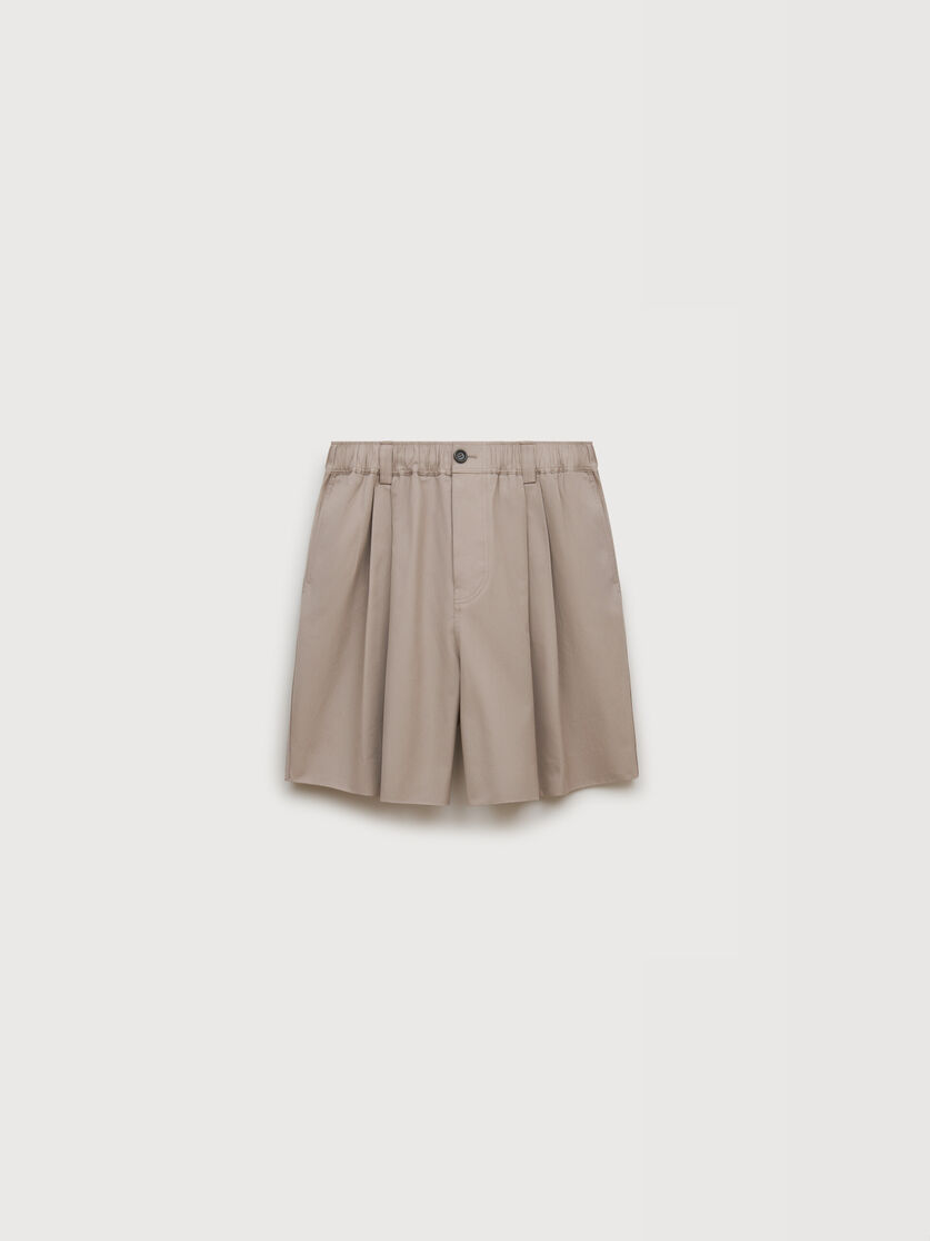stutterheim x marni Grey canvas shorts with pleats