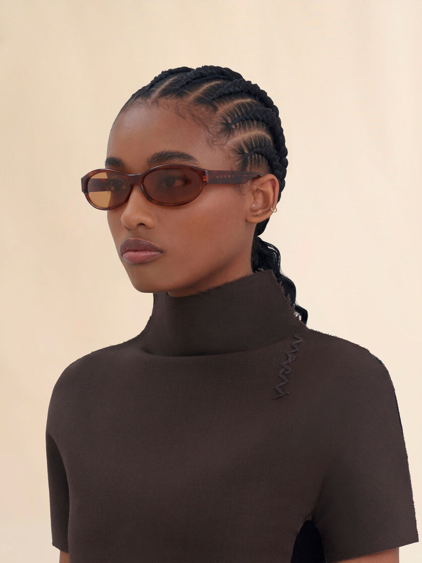 Stutterheim X Marni Havana Ozound Sunglasses