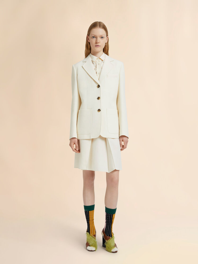 Stutterheim X Marni Off-white Wool Crêpe Jacket