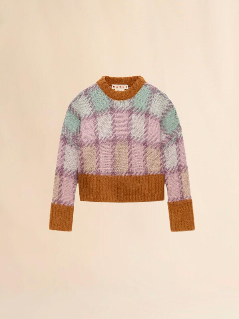 stutterheim x marni Purple mohair checked sweater