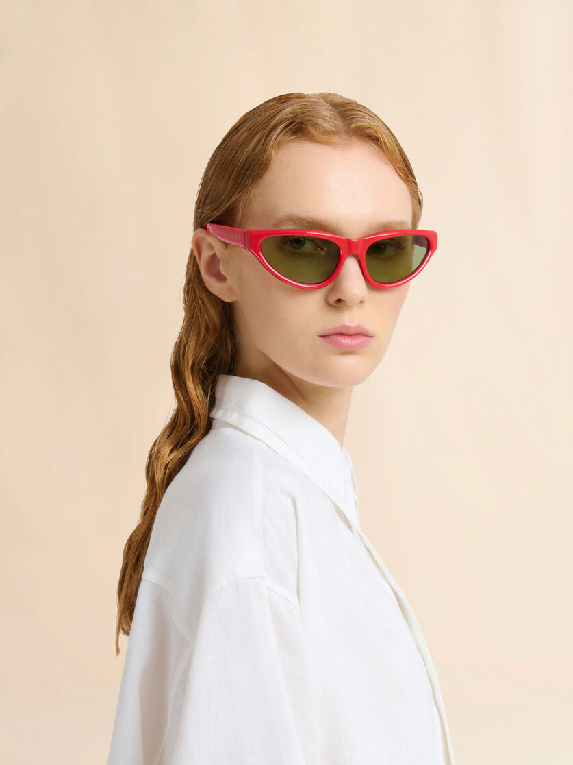 Stutterheim X Marni Red Mavericks Sunglasses