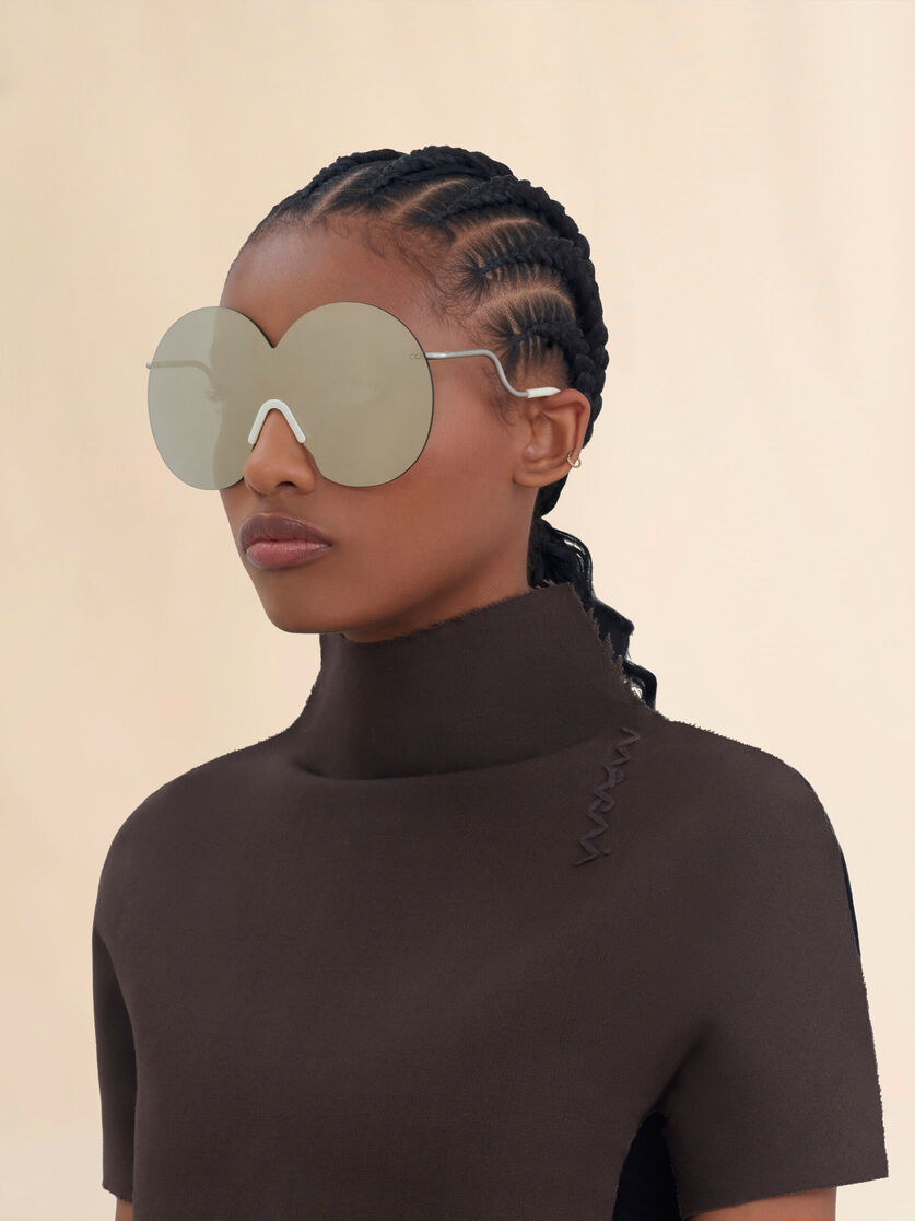 Stutterheim X Marni Silver Odrius Sunglasses