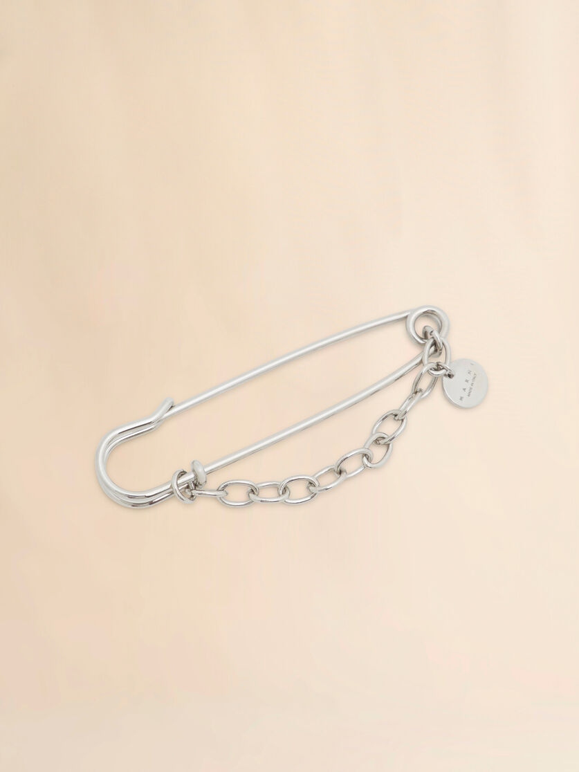 Stutterheim X Marni Silver-tone Safety Pin Brooch