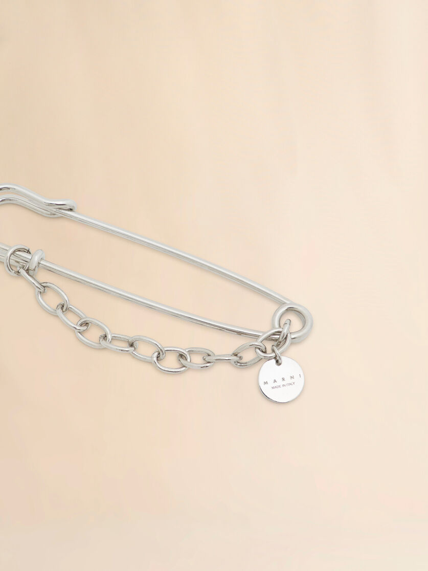 Stutterheim X Marni Silver-tone Safety Pin Brooch