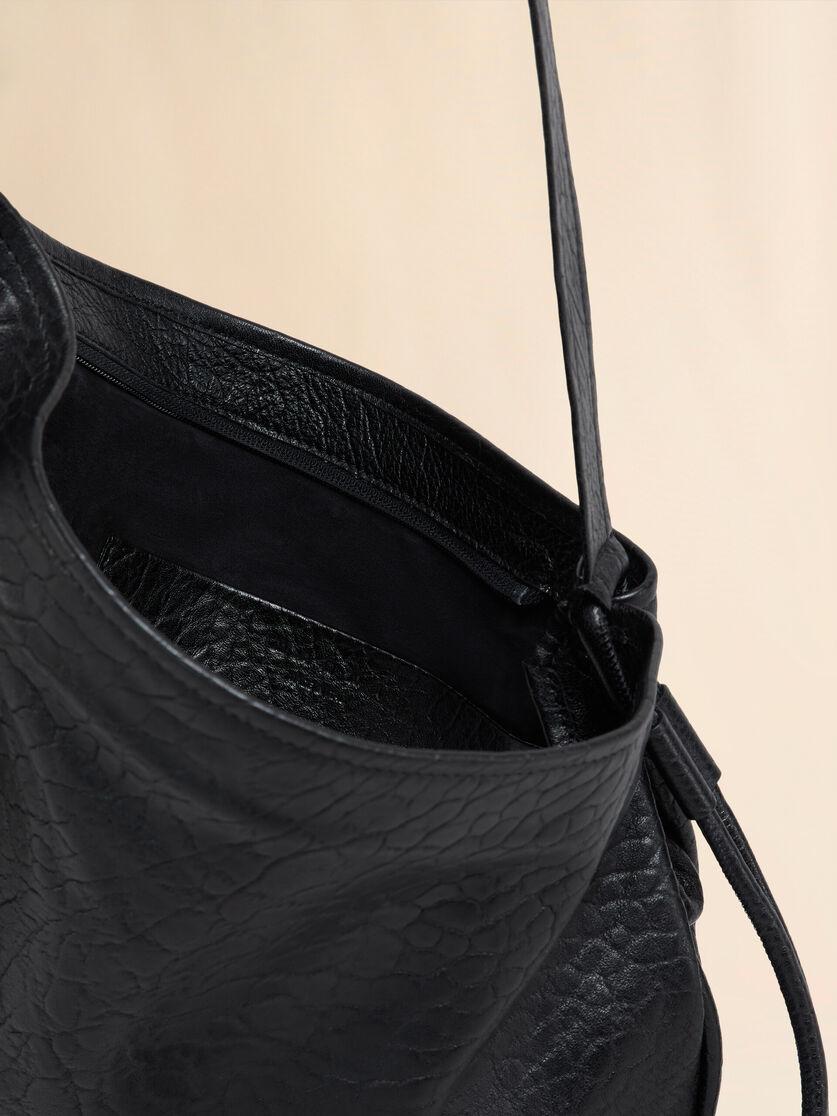 Stutterheim X Marni Small Black Nappa Hobo Bag