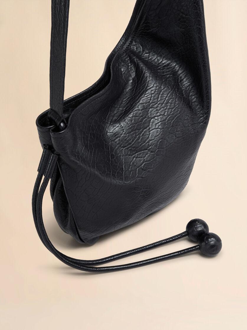 Stutterheim X Marni Small Black Nappa Hobo Bag