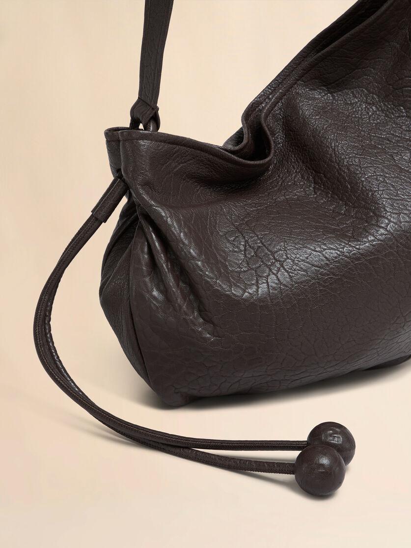 Stutterheim X Marni Small Brown Nappa Hobo Bag