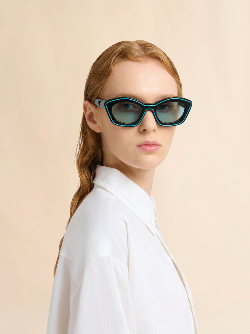 Stutterheim X Marni Teal Kea Island Sunglasses