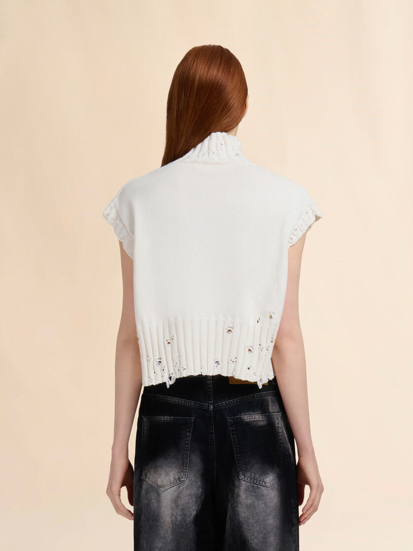 Stutterheim X Marni White Cotton Cropped Vest