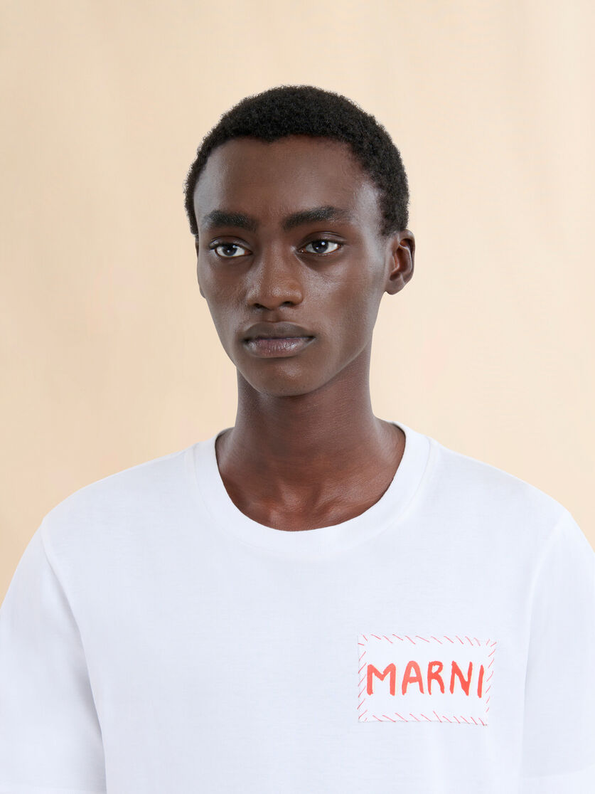 Stutterheim X Marni White Crew Neck T-shirt