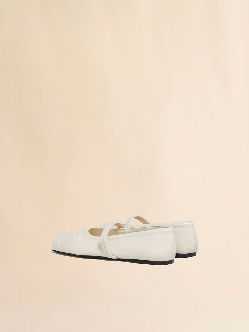 Stutterheim X Marni White Patent Leather Mary Jane