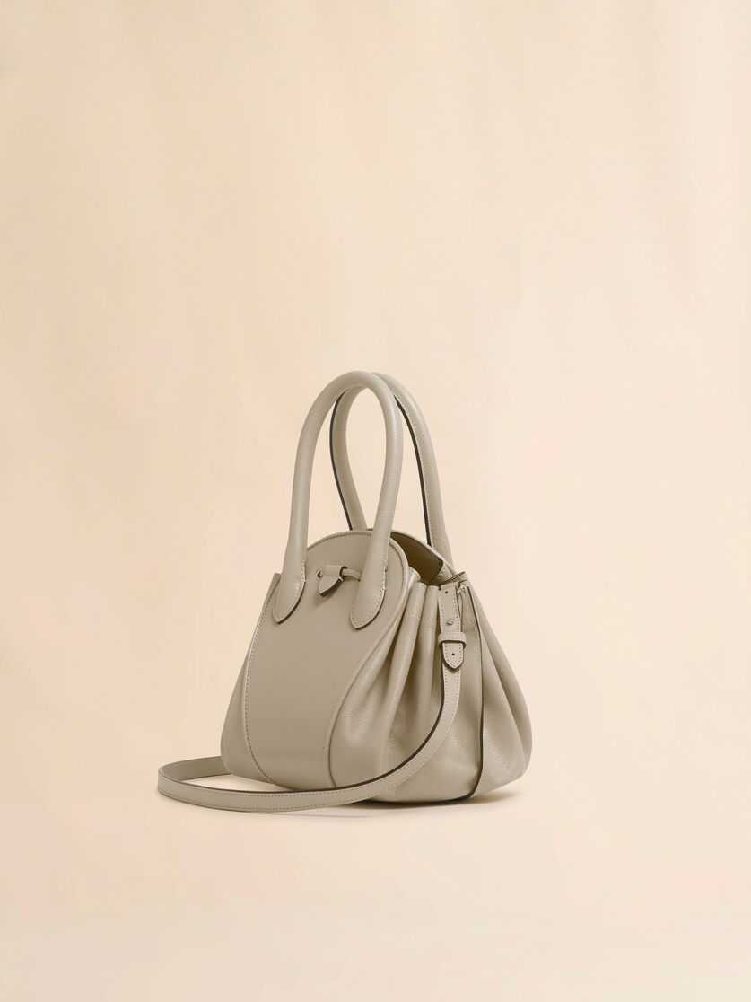 Stutterheim X Marni Taupe Leather Tulipea Small Handbag