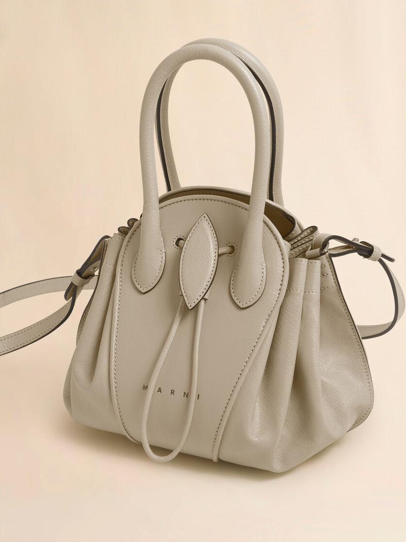 Stutterheim X Marni Taupe Leather Tulipea Small Handbag