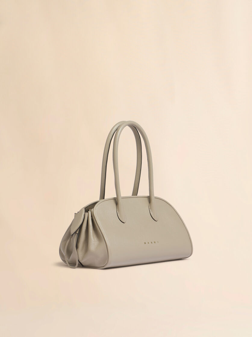 Stutterheim X Marni Taupe Leather Tulipea Small Top-handle