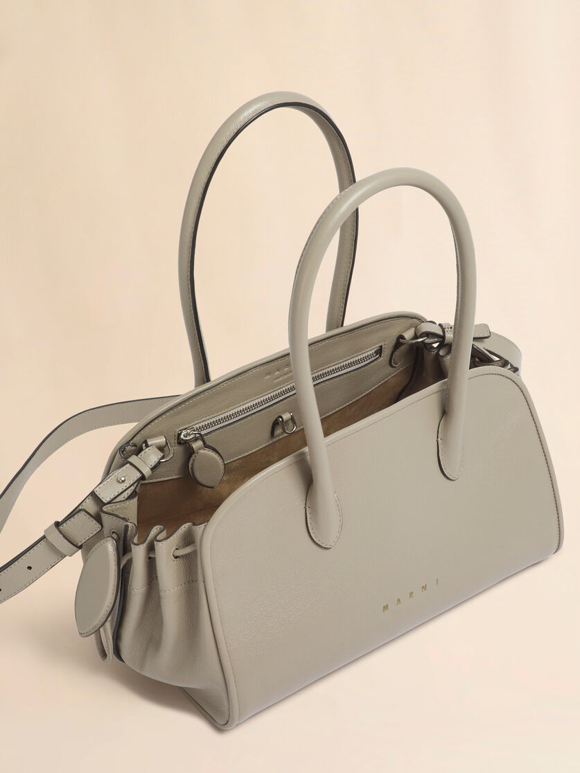 Stutterheim X Marni Taupe Leather Tulipea Small Top-handle