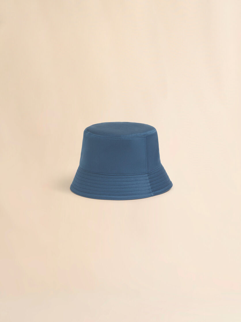 Stutterheim X Marni Turquoise Water-repellent Gabardine Bucket Hat With Embroidered Logo