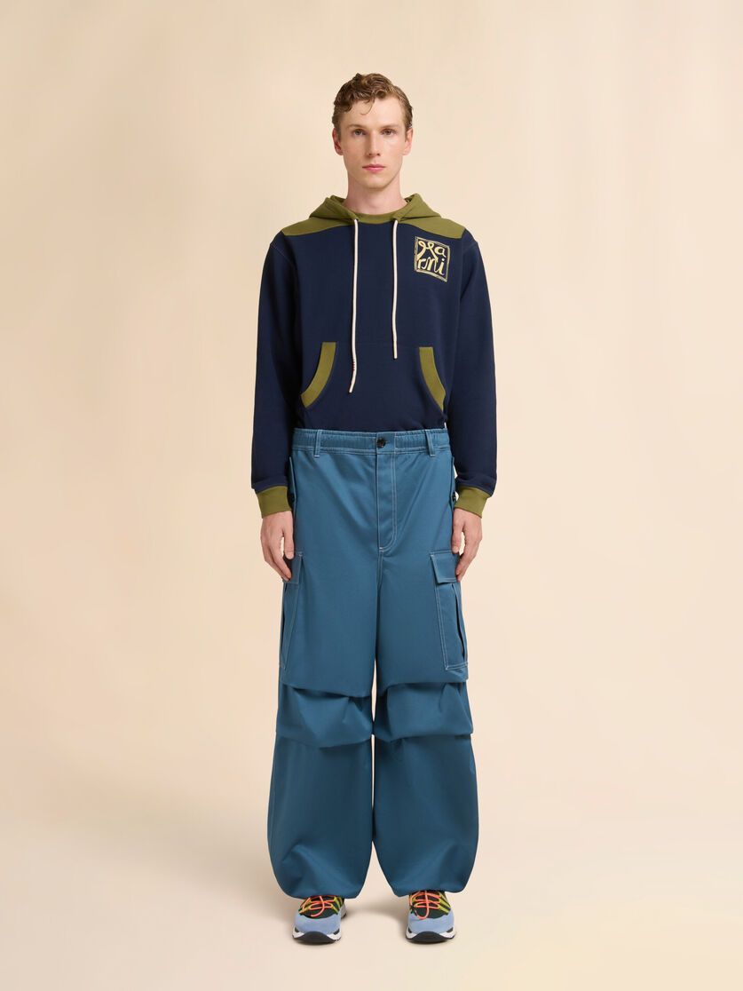 Stutterheim X Marni Turquoise Water-repellent Gabardine Workwear Pants