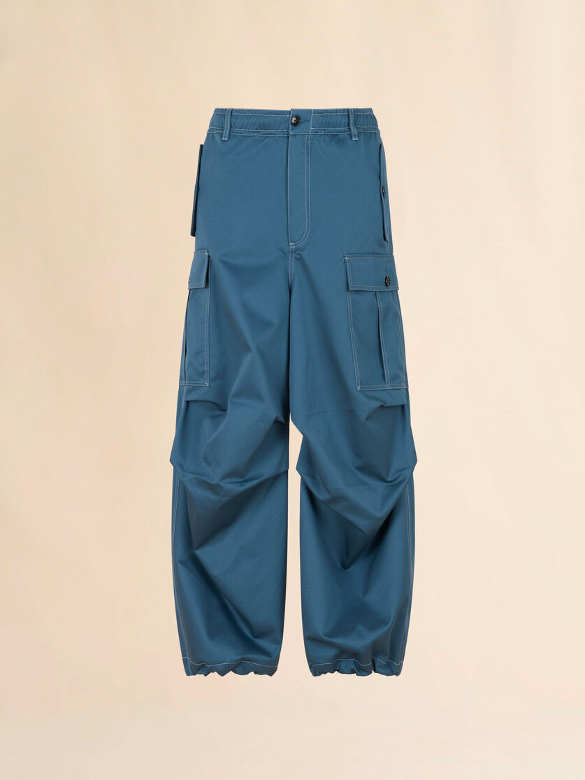 stutterheim x marni Turquoise water-repellent gabardine workwear pants