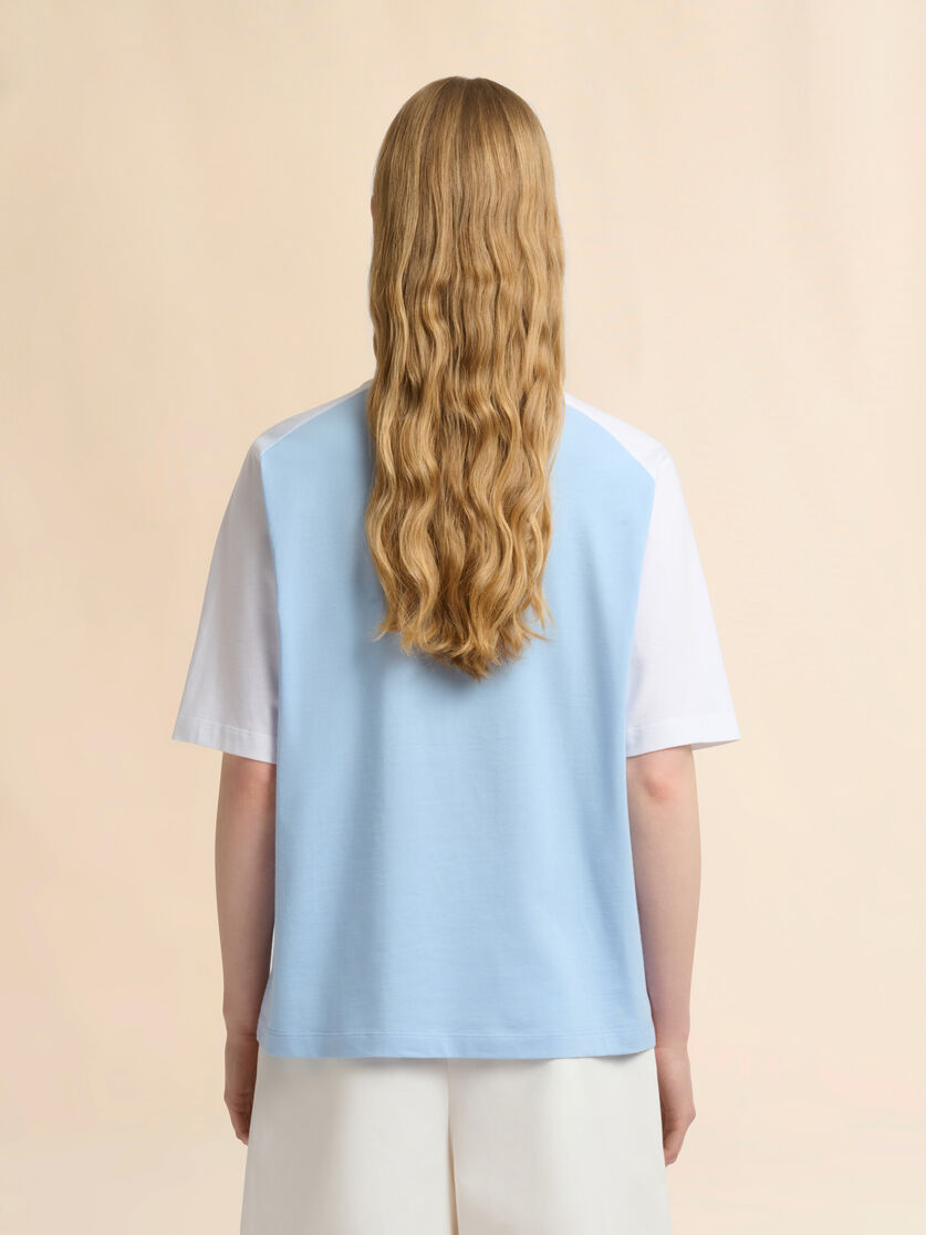 Stutterheim X Marni White Cotton T-shirt With Broderie Anglaise Front