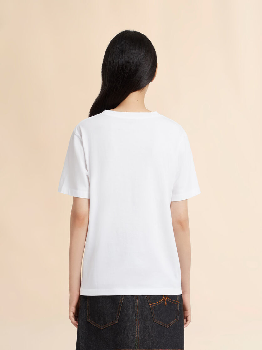 Stutterheim X Marni White Cotton T-shirt With Flocked Marni Logo