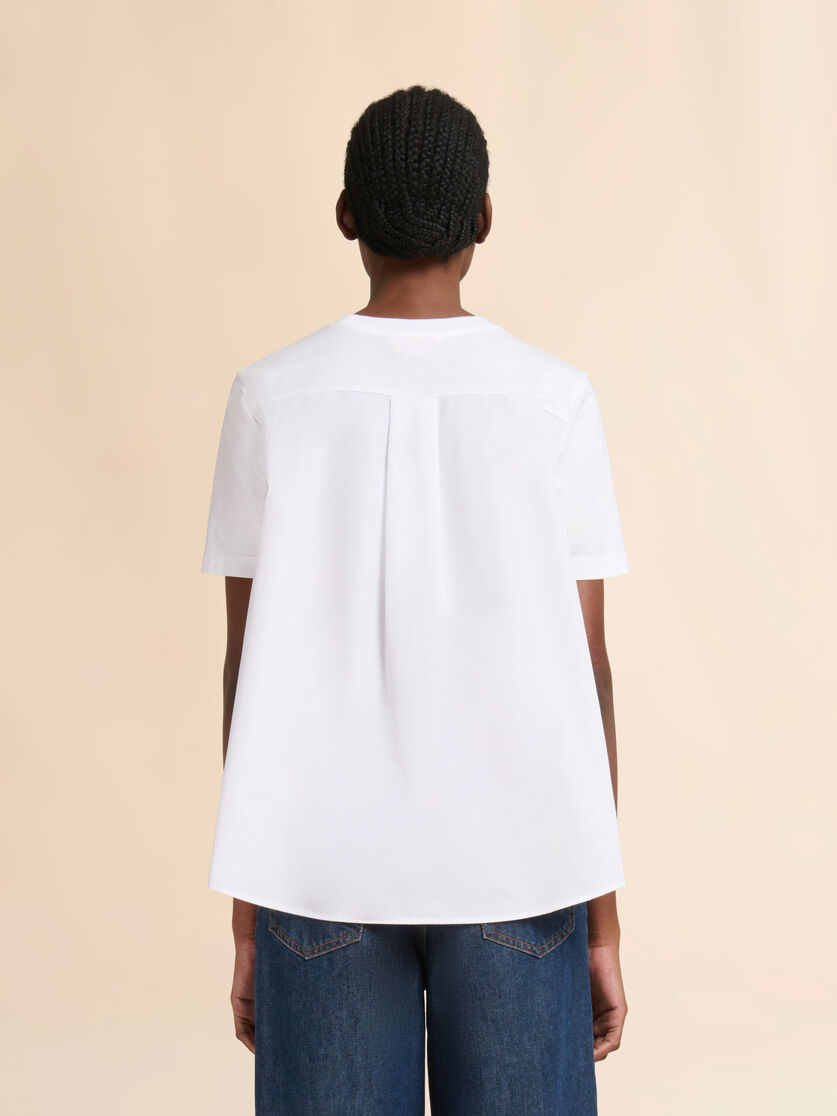 Stutterheim X Marni White Cotton T-shirt With Handstitched Marni Logo
