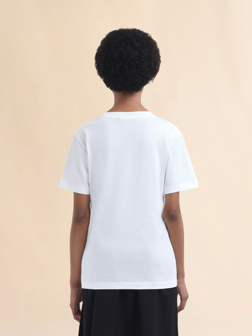 Stutterheim X Marni White Jersey T-shirt With Marni Scribbled Logo