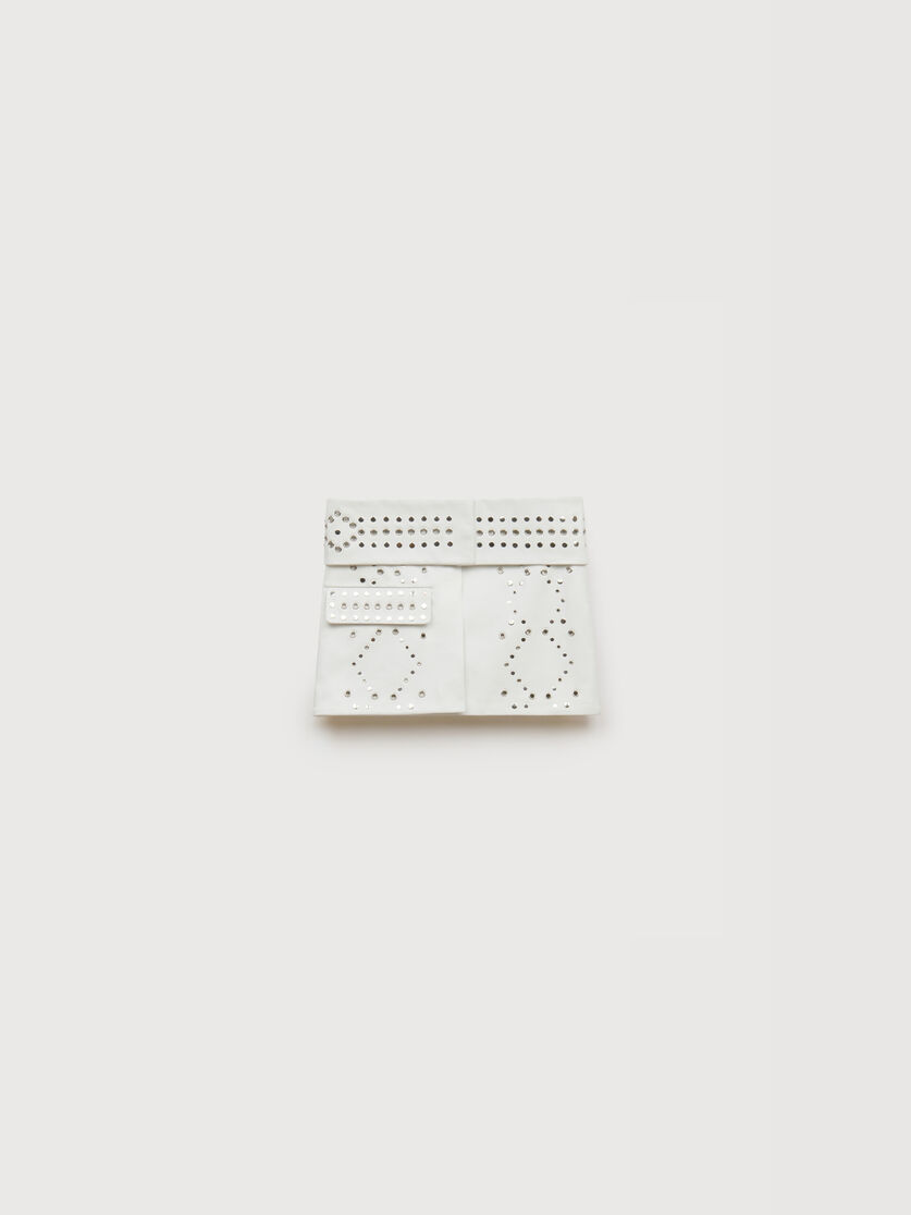 stutterheim x marni White leather mini skirt with studs