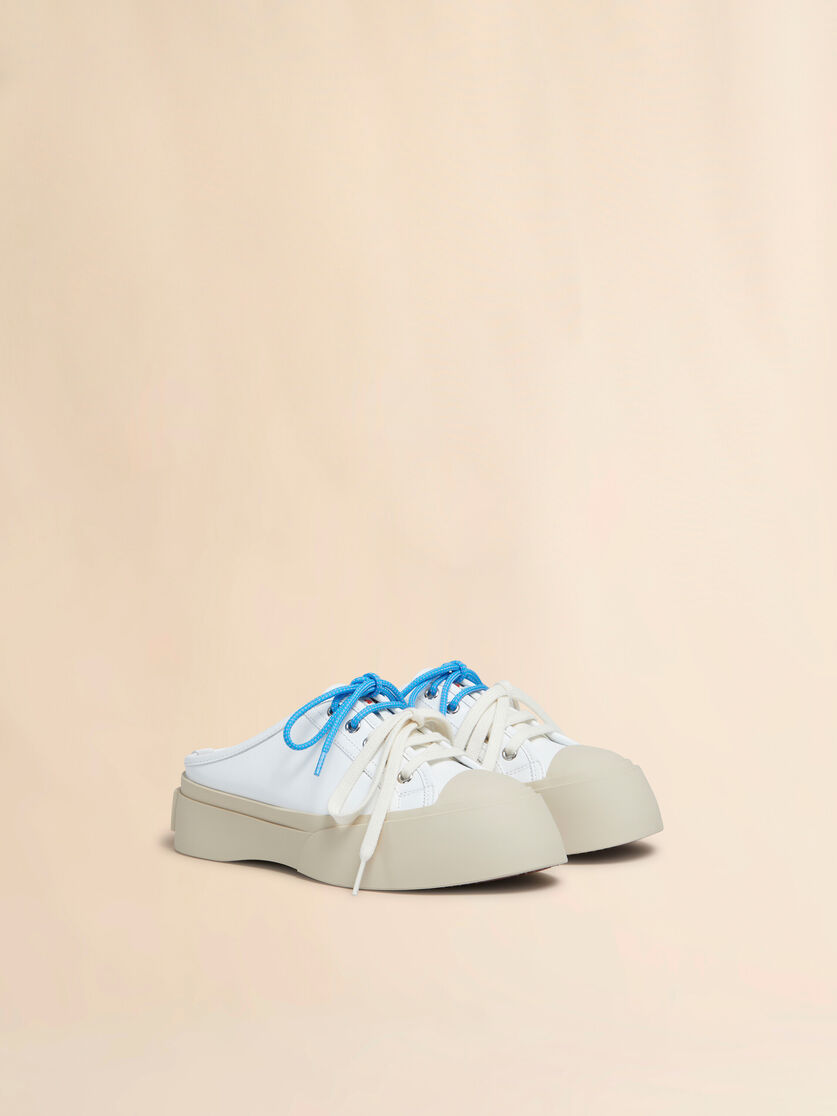 Stutterheim X Marni White Leather Pablo Lace-up Sabot
