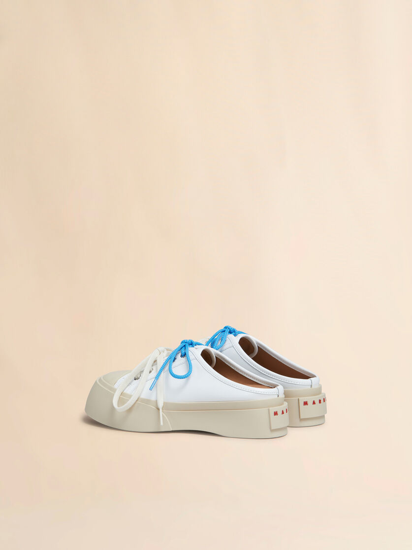 Stutterheim X Marni White Leather Pablo Lace-up Sabot