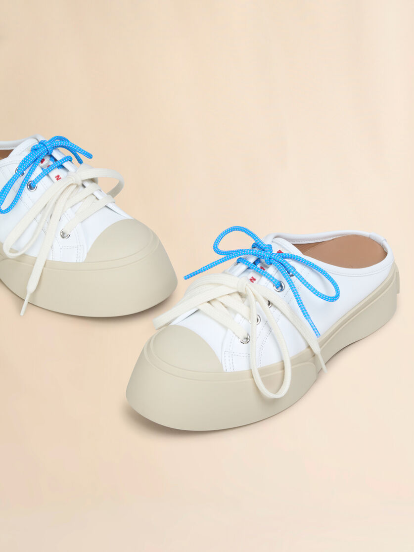 Stutterheim X Marni White Leather Pablo Lace-up Sabot