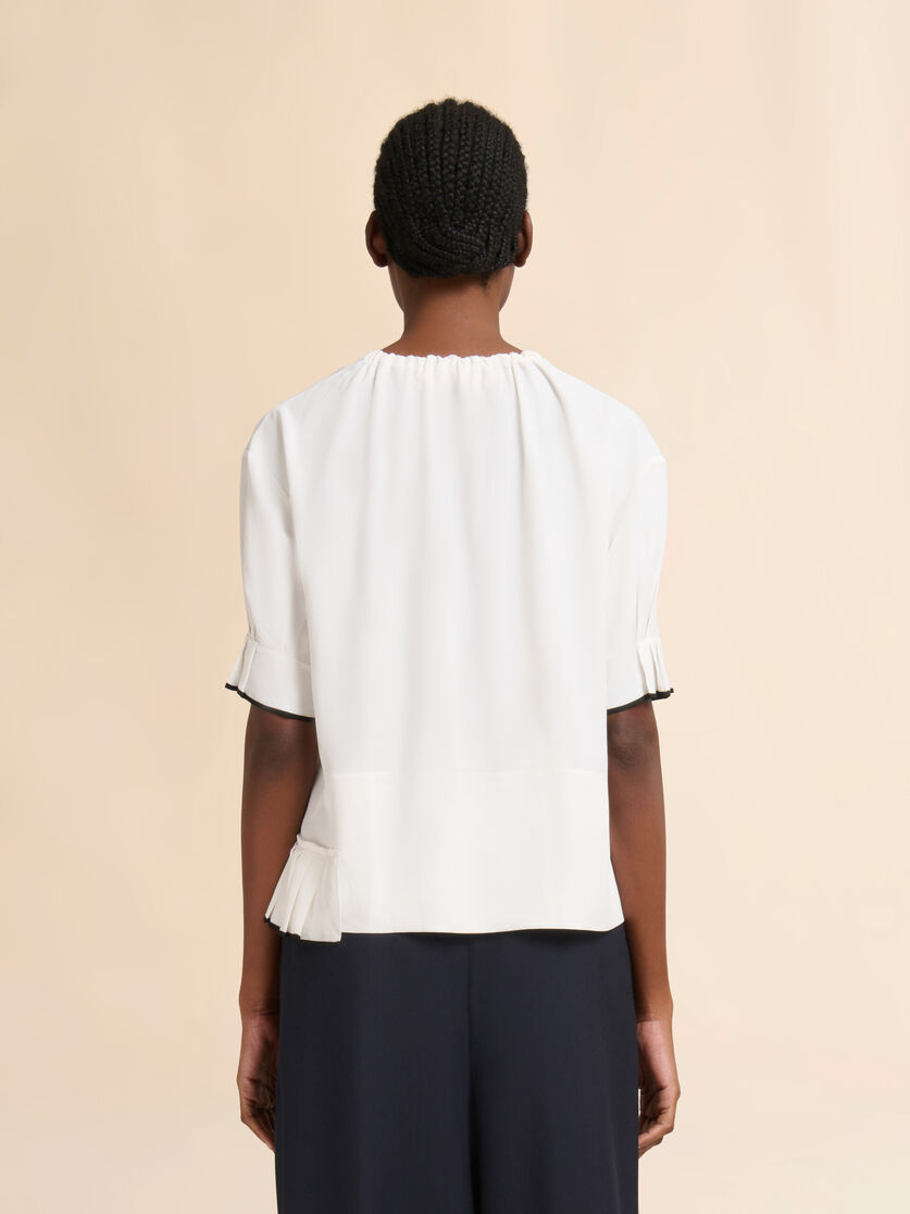 Stutterheim X Marni White Marocaine Top With Pleated Detail