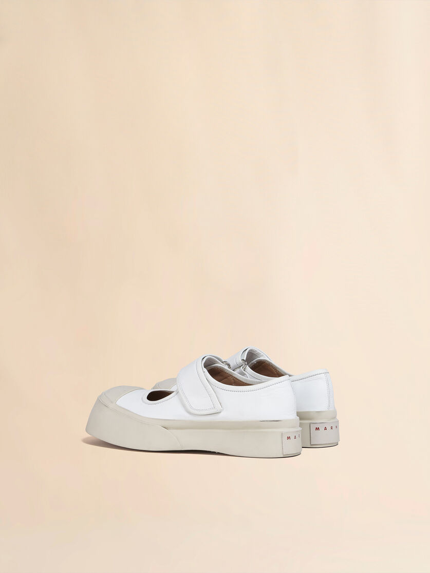Stutterheim X Marni White Nappa Leather Mary Jane Sneaker