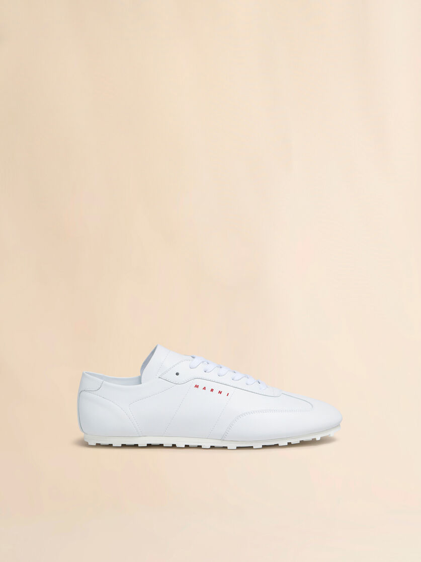stutterheim x marni White nappa leather Softy Soccer sneaker