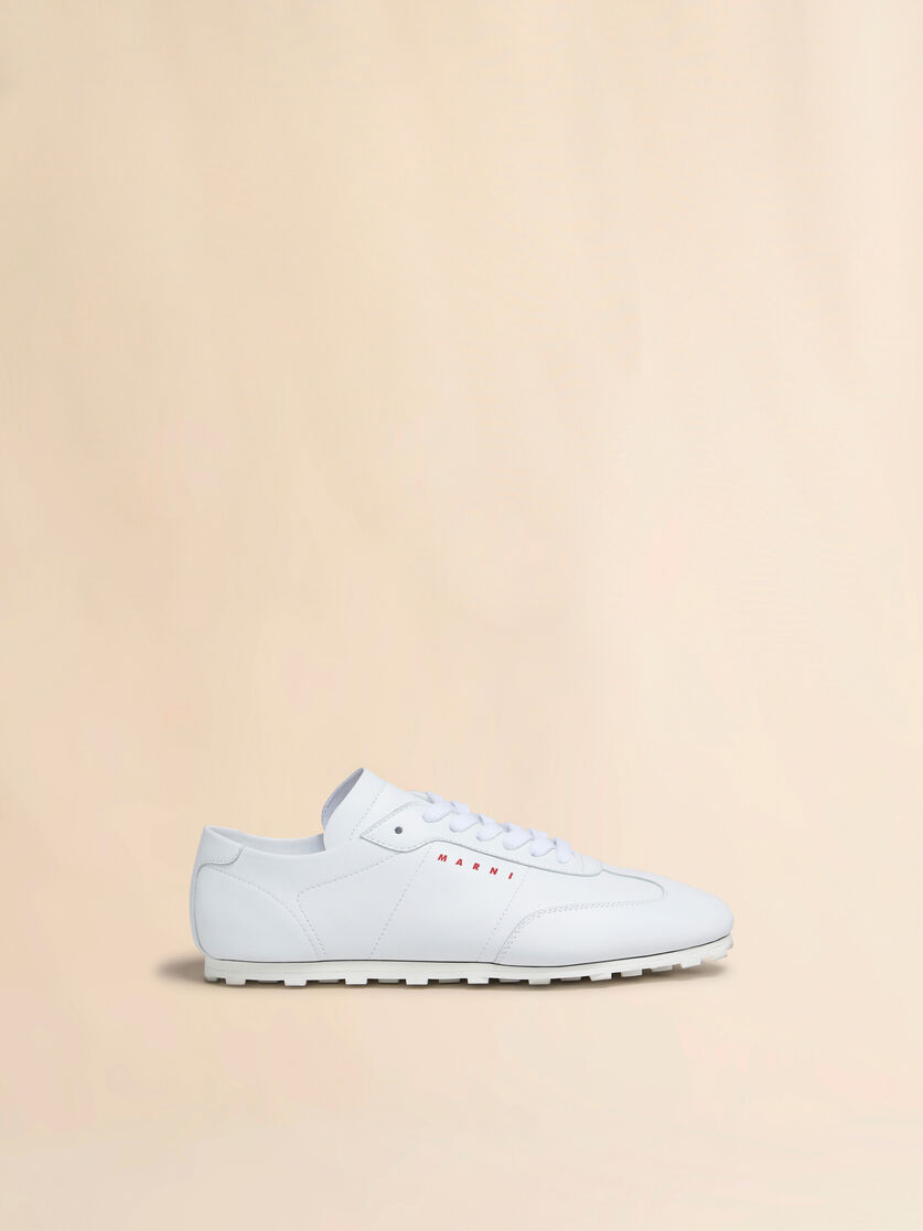 stutterheim x marni White nappa leather Softy Soccer sneaker