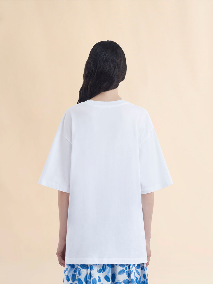 Stutterheim X Marni White Organic Cotton T-shirt With Logo